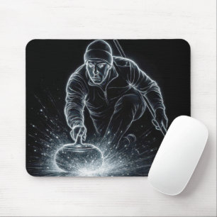 Mousepad Esporte de Curling Neon com Energia Dinâmica