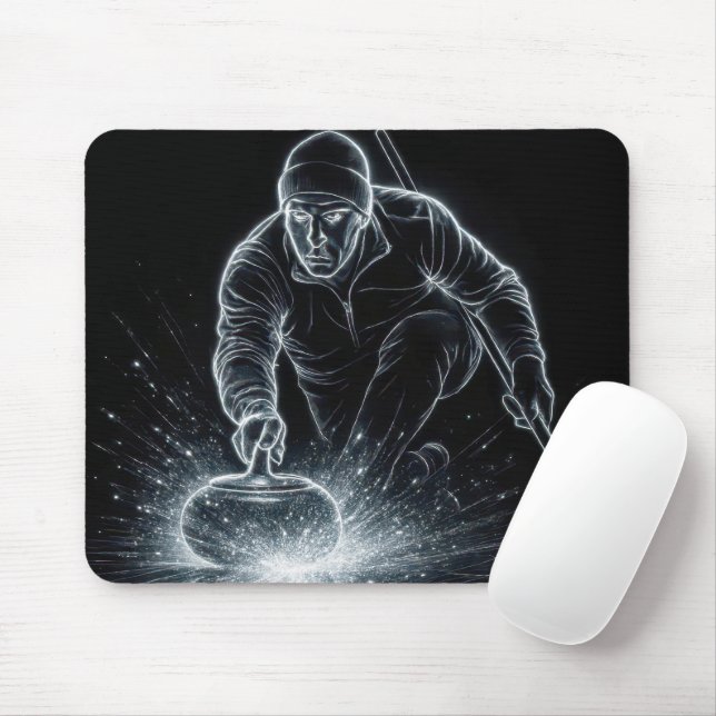 Mousepad Esporte de Curling Neon com Energia Dinâmica (Com mouse)