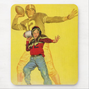 Mousepad Esportes Antigos, Garoto como Futuro Quaterback de