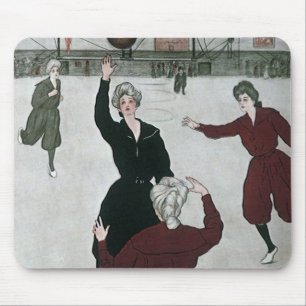 Mousepad Esportes Antigos, Jogadoras de Basquete em Jogo
