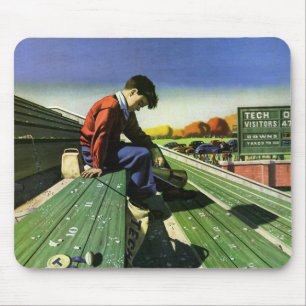 Mousepad Esportes Antigos, Torcedor de Futebol Triste com M