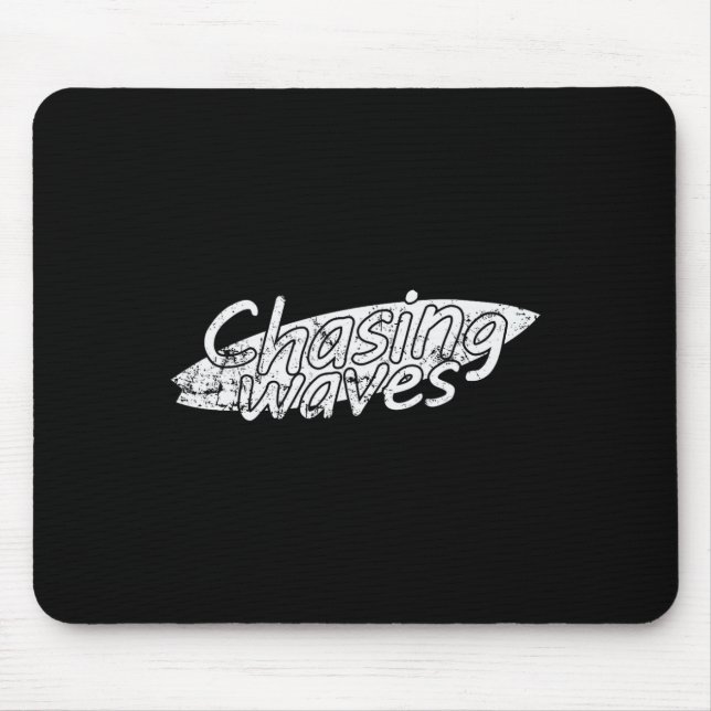 Mousepad Esportes Aquáticos de Surfe Perseguindo Ondas  (Frente)