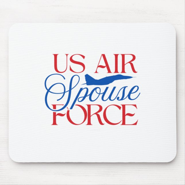 Mousepad Esposa da Força Aérea dos EUA – Marido Militar Org (Frente)