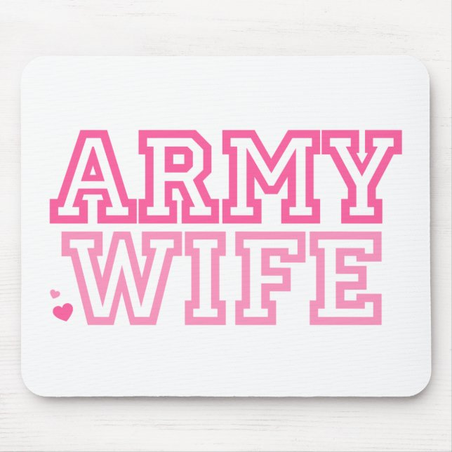 Mousepad Esposa do exército (rosa) (Frente)