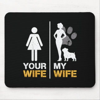 Mousepad Esposa Esposa English Bulldog Amante de Animais de