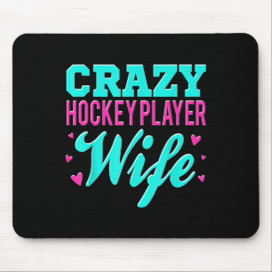 Mousepad Esposa Louca do Jogador de Hóquei Campo Olímpico d