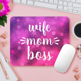 Mousepad Esposa Mãe Chefe Babe Roteiro Diversão Típica Rosa