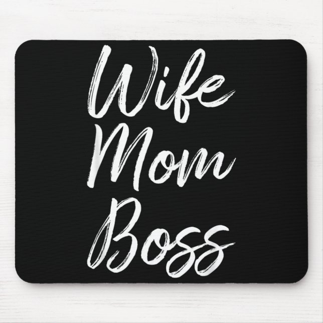Mousepad Esposa Mãe Chefe Senhora Divertida Mamãe Linda (Frente)