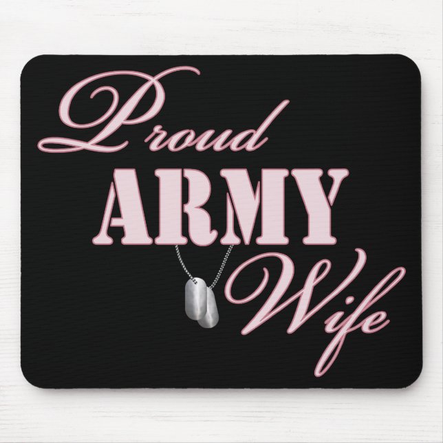 Mousepad Esposa orgulhosa do exército (Frente)