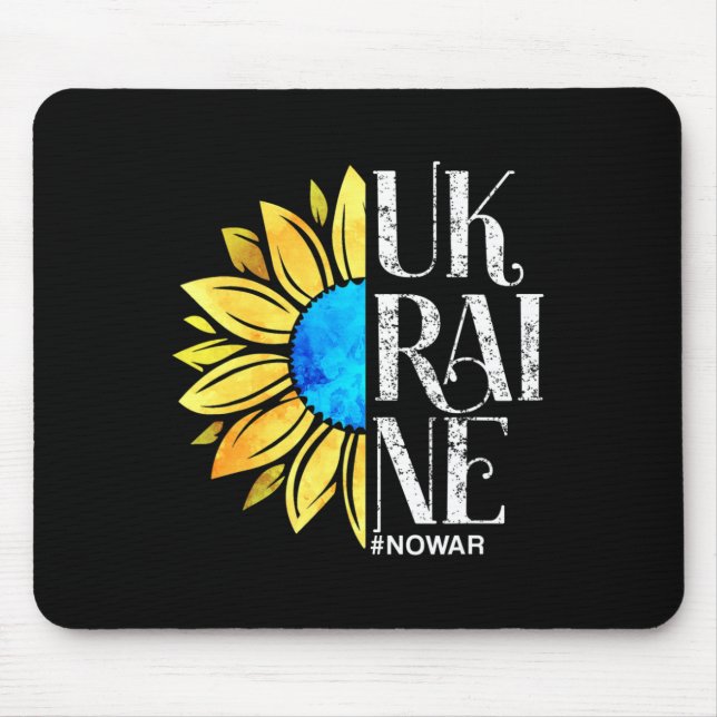 Mousepad Esposa Ucraniana Girassol Apoiando Linda  (Frente)