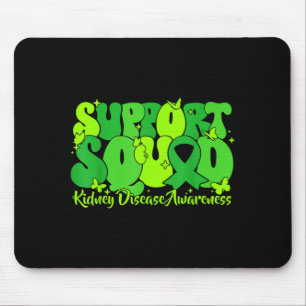 Mousepad Esquadra de apoio à fita verde conscientização sob