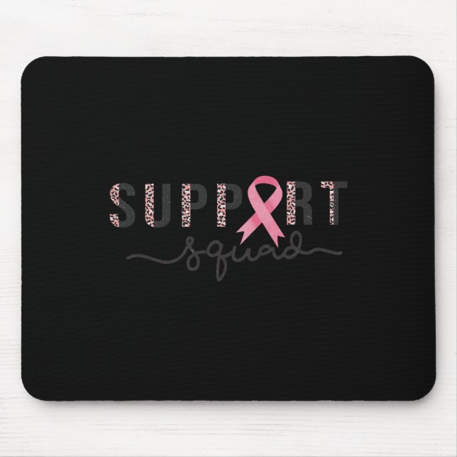 Mousepad Esquadrão Conscientização Câncer Mama Leopardo Fit (Frente)