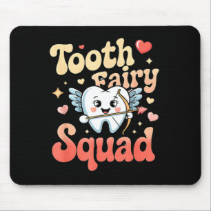 Mousepad Esquadrão da Fada do Dente Fofo Dente Macio Retro 