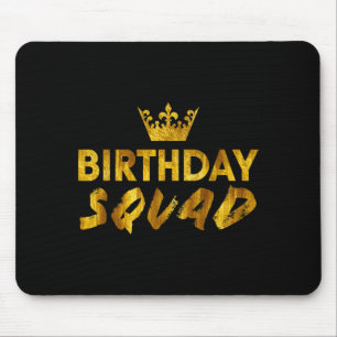 Mousepad Esquadrão de Aniversário Rei Melhor Coroa Preta En