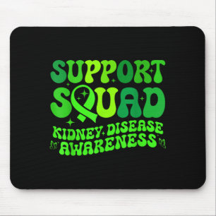 Mousepad Esquadrão de apoio laço verde da doença renal pkdS