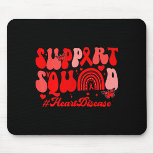 Mousepad Esquadrão de Apoio Retro Groovy Doença Cardíaca Fi