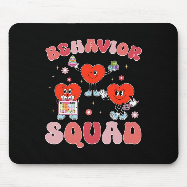 Mousepad Esquadrão de Comportamento Aby Terapeuta do Dia do (Frente)