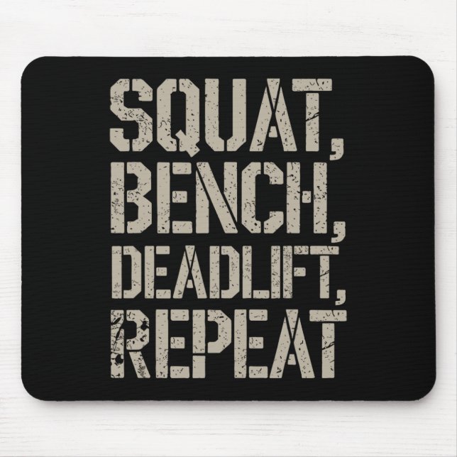 Mousepad Esquadrão de Corte Repetir Elevação de Tee Gym (Frente)