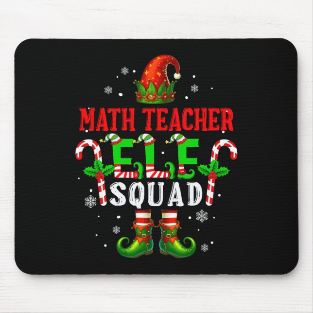 Mousepad Esquadrão de Elfos Professores de Matemática Natal (Frente)