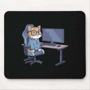 Mousepad Esquadrão de Gato Gamer Meme Divertido 1 