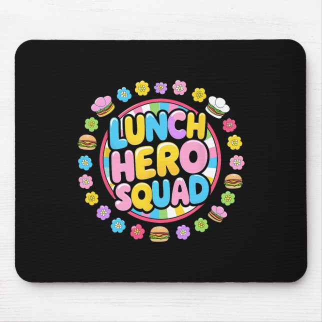 Mousepad Esquadrão de Heroínas do Almoço Préppy de Volta às (Frente)