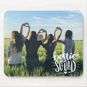 Mousepad Esquadrão de Melhores Amigas Foto Personalizada so