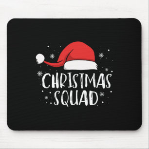 Mousepad Esquadrão de Natal Chapéu de Papai Noel Vermelho C