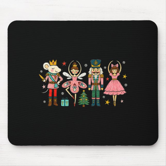 Mousepad Esquadrão de Nutcracker de Natal Ballet Dança Mulh (Frente)