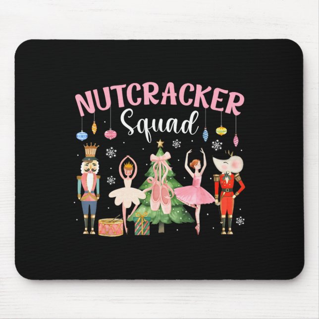 Mousepad Esquadrão de Nutcracker de Natal Ballet Dança Mulh (Frente)