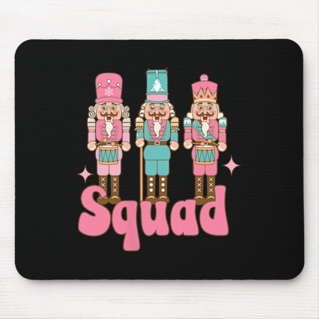 Mousepad Esquadrão De Nutcracker Rosa No Meu Escritório Da  (Frente)