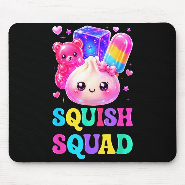 Mousepad Esquadrão Squish doce kawaii dumpling doce de arco (Frente)