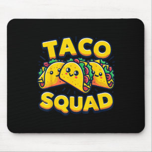 Mousepad Esquadrão Taco Engraçado Comida Mexicano