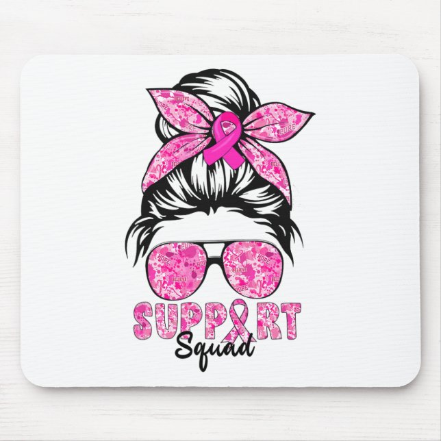 Mousepad Esquadrão Time Conscientização Câncer de Mama Guer (Frente)