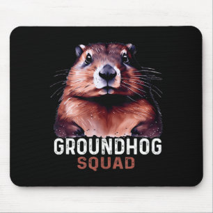 Mousepad Esquadrão Vintage Groundhog Amantes Engraçados Gro
