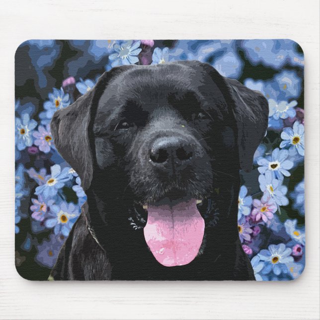 Mousepad Esqueça-me do nó - Black Labrador (Frente)
