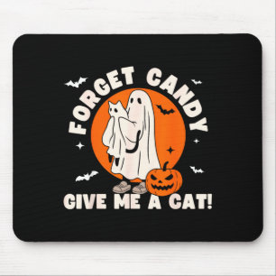 Mousepad Esqueça o Doce Dê um Gato - Gato Preto Fantasma En