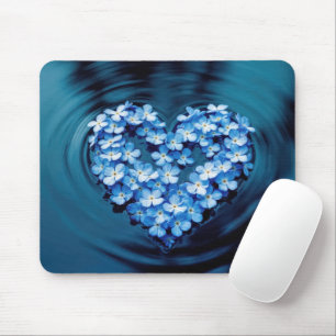 Mousepad Esquece-me de Petais de Coração Flutuantes