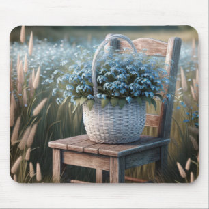 Mousepad Esquece-me de uma Cesta de Flor