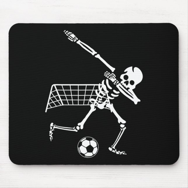 Mousepad Esqueleto Dabbing Humor de Futebol Presente Divert (Frente)