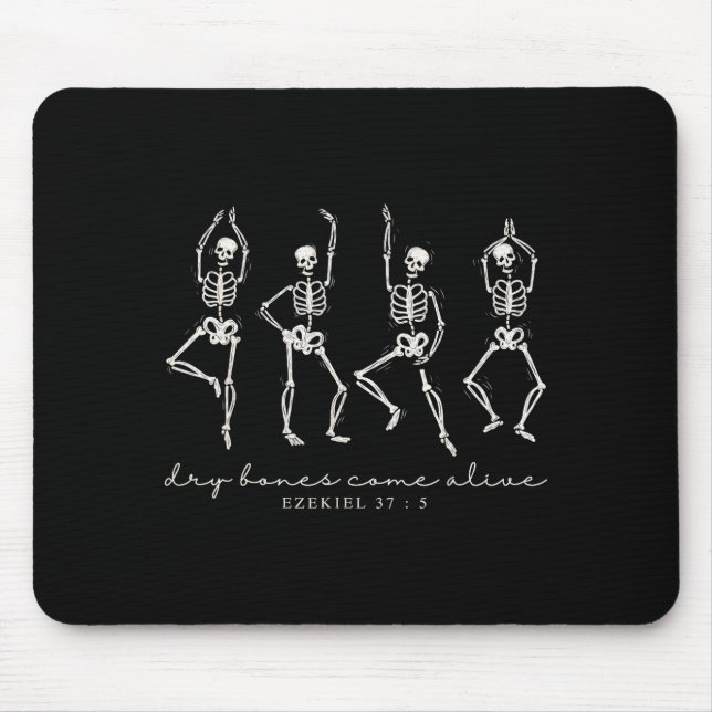 Mousepad Esqueleto Dançante Ossos Secos Vêm à Vida Ha Crist (Frente)