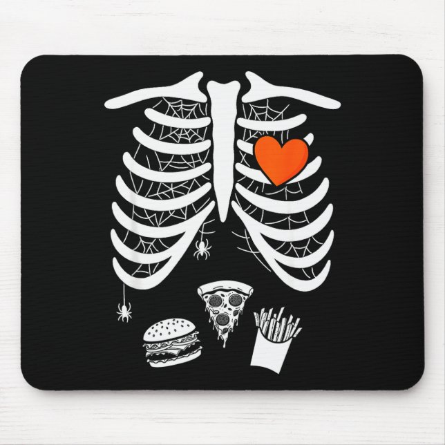 Mousepad Esqueleto de Bebê Grávida Raio-X Caixa Torácica pa (Frente)