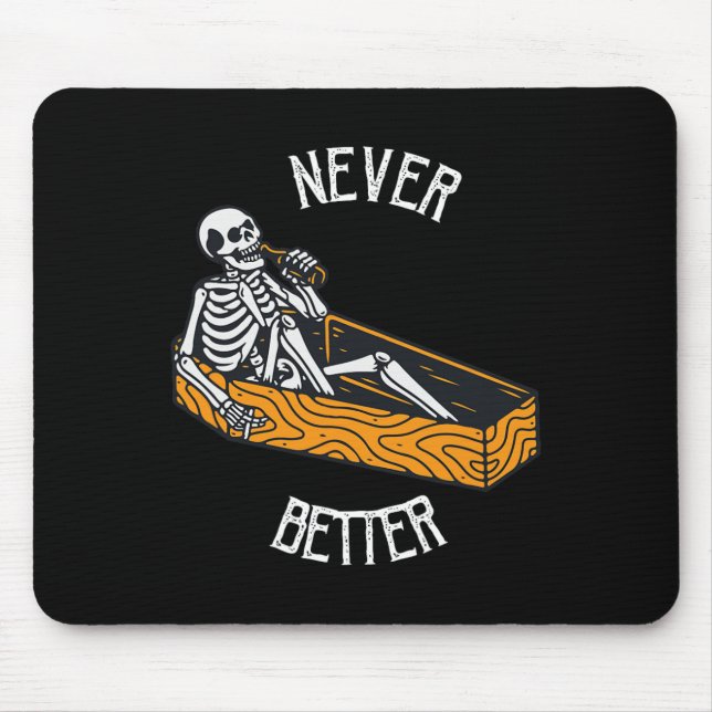 Mousepad Esqueleto De Crânio Nunca Melhor No Hallowee De Co (Frente)