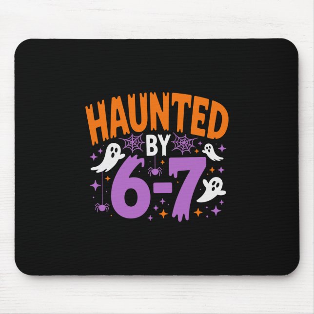 Mousepad Esqueleto de Halloween Assombrado Número Seis Sete (Frente)