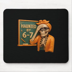 Mousepad Esqueleto de Halloween Assombrado Número Seis Sete