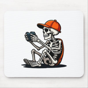 Mousepad Esqueleto de Halloween Gamer Vídeo Jogos 1