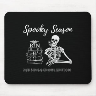 Mousepad Esqueleto de Halloween para Estudante de Enfermeir