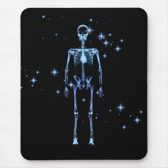 Mousepad Esqueleto de Raio X espumante - Azul (Frente)