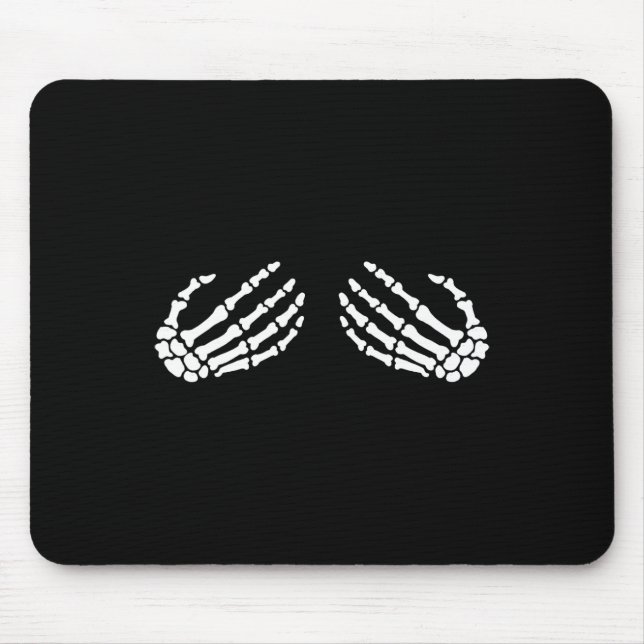Mousepad Esqueleto Divertido Mão de Halloween GIRLS Skeleto (Frente)