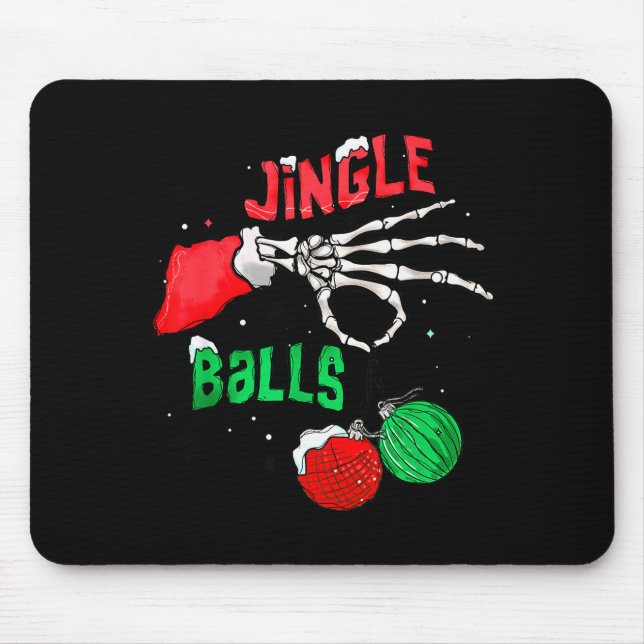 Mousepad Esqueleto engraçado do Natal Jingle Natal engraçad (Frente)