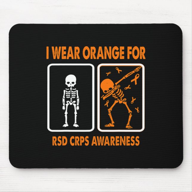 Mousepad Esqueleto Eu Visto Laranja Para Sensibilização Do  (Frente)
